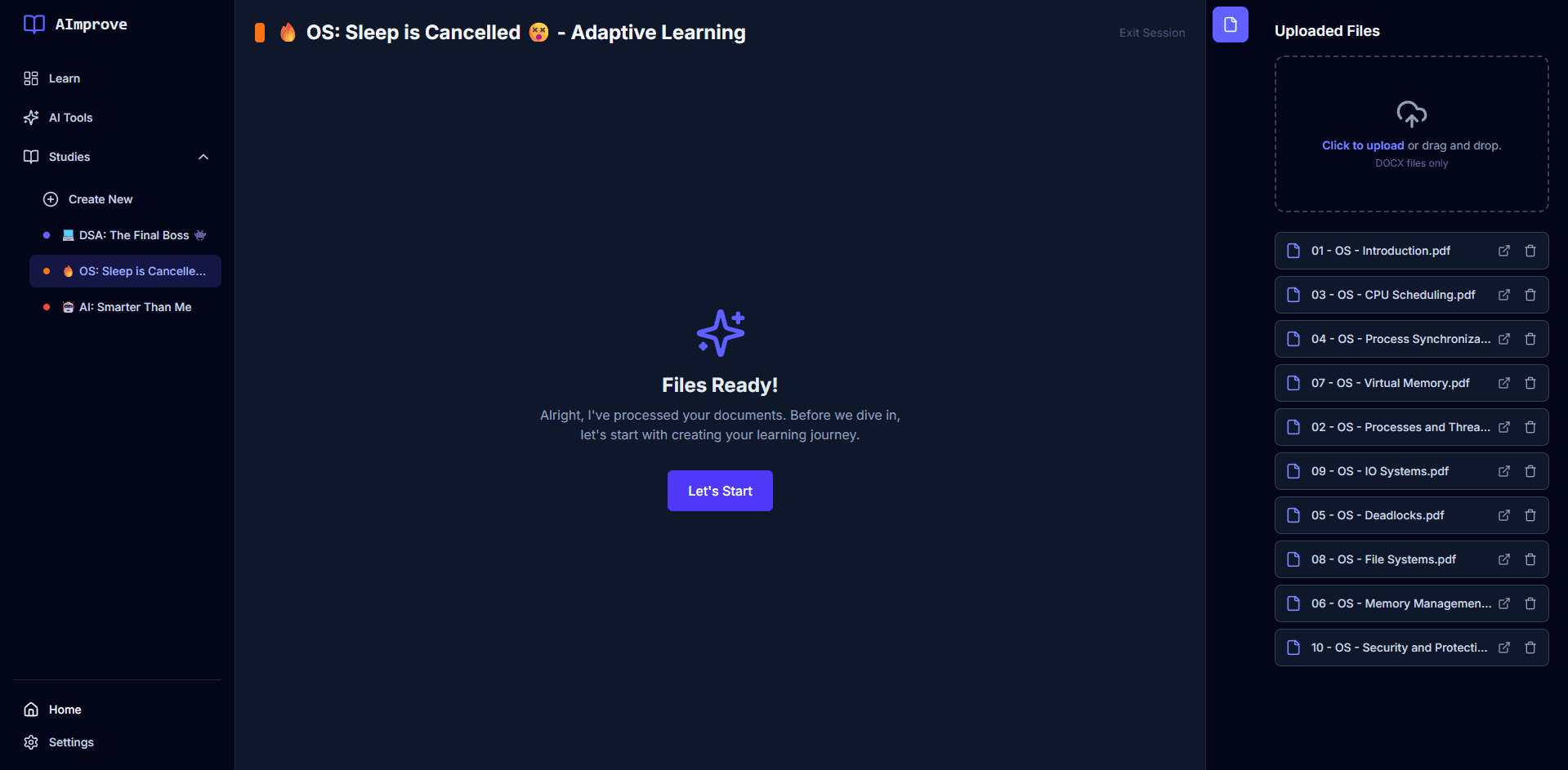 AImprove application screenshot 3