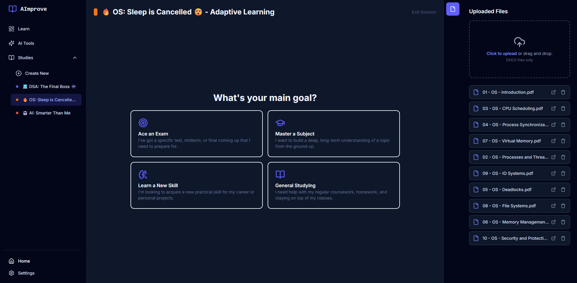 AImprove application screenshot 4