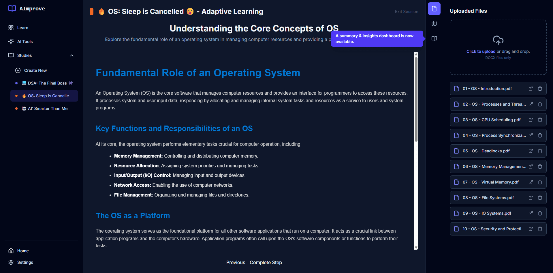 AImprove application screenshot 7